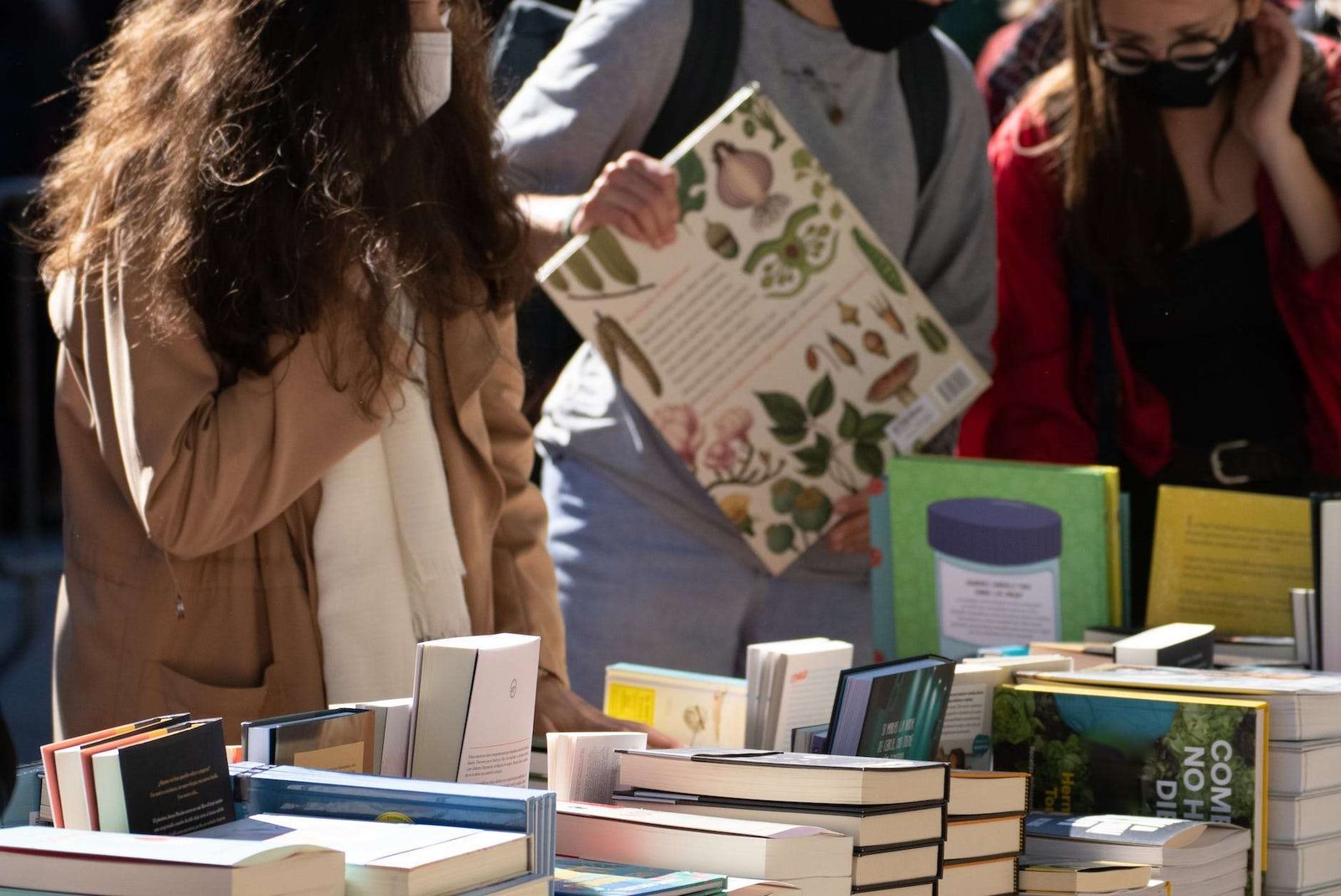 people looking at books